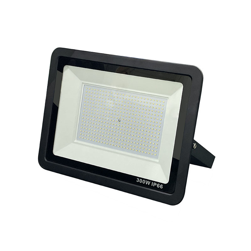 Black White Body Ultra Thin LED Flood Light 300W IP66 Aluminum For Tunnels