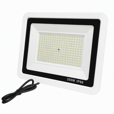 সাদা কেসিং সহ 200W এলইডি বন্যা আলো